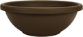 The HC Companies 15.5 Inch Garden Bowl Planter - Shallow Plant Pot with Drainage Plug for Indoor Outdoor Flowers, Herbs, Chocolate