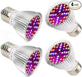 Esbaybulbs 40W LED Grow Light Bulbs E26 4 Pack, Full Spectrum Grow Lamp Red Plant Light for Hydroponics Greenhouse Indoor Plants