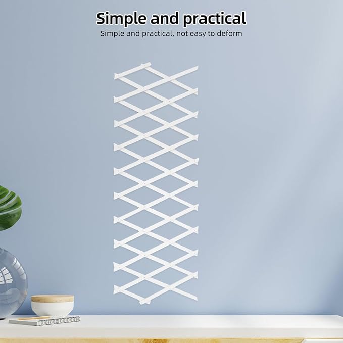 BESPORTBLE Expandable Garden Trellis: Wooden Lattice Fence, Stretchable Wall Panel Lattice Panels Trellis Vertical Rack for Climbing Plants Outdoor
