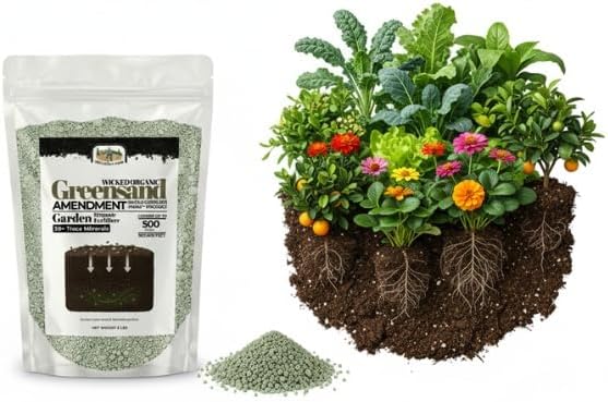 Old Cobblers Farm Greensand Fertilizer Soil - Lawns, Gardens, Trees, Shrubs, Container Plants - Organic, Sustainable Soil Improvement (5 lbs | 10 lbs | 15 lbs | 20 lbs) (5lbs)