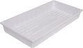 SUNPACK 10" x 20" Extra Strength Plastic Seed Starting Tray, White, 2.5" - No Drainage Holes, Ideal for Greenhouses or Indoor Gardening - Made of BPA-Free Plastic