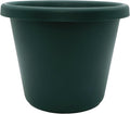 The HC Companies Classic Round Plastic Plant Pot w/Rolled Rim - Lightweight & UV Resistant Flower Pot for Herbs & More - Outdoor & Indoor Plant Pots w/Drainage (17 inch Evergreen, Pack of 1)