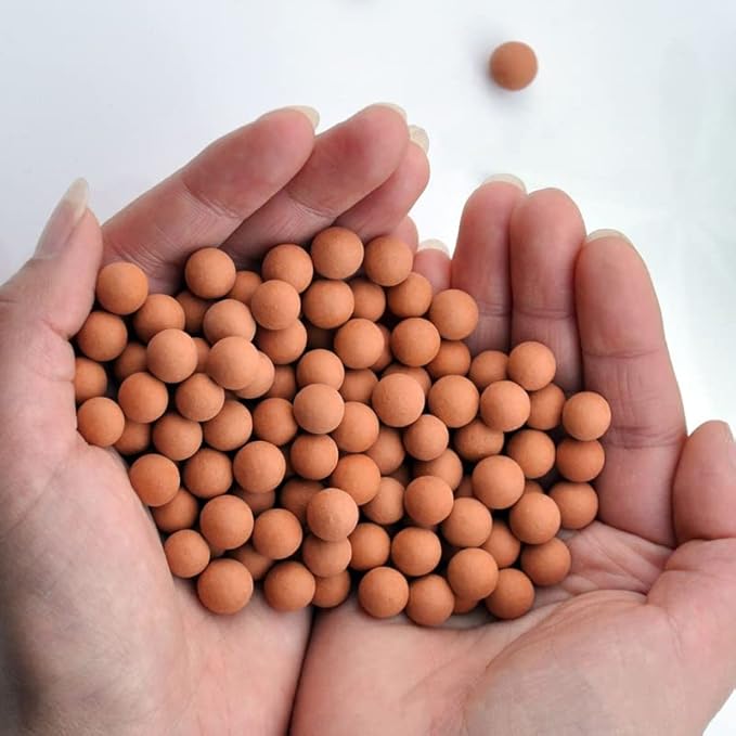 2 lb Clay Pebbles Clay Balls for Plants 6mm-8mm Mini Hydroponics Ceramic Ball Horticultural Grade Succulent Soil,for Plant Pots Vase Fillers Hydroponic Growing,Brown