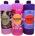 Hydroponic Nutrient Kit – Grow, Bloom, Micro Plant Food for Growing Vegetables Fruits Flowers Herbs for Indoor & Outdoor Soil | Ideal for Hydroponics and Potted Plants