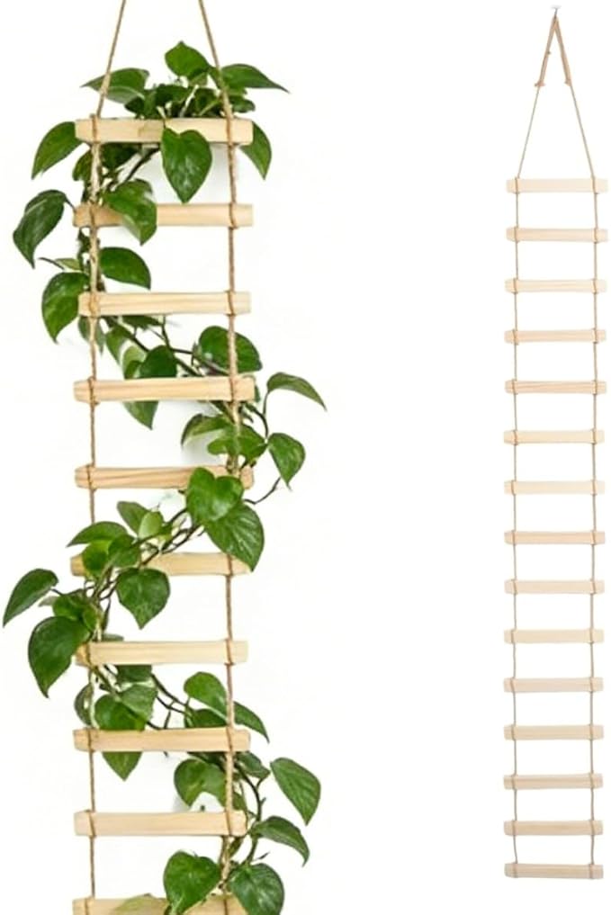 Wooden Plant Support Trellis for Climbing Plants, 6ft Large Tall Plant Ladder Home Decor for Indoor Outdoor Pothos, Vines, Lvy, Monstera