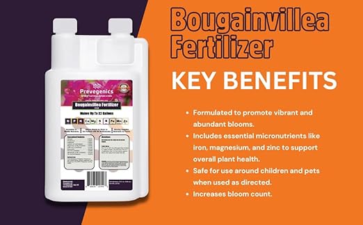 Bougainvillea Liquid Fertilizer | (32 fl. oz.) | Improve Bloom Count and Quality of Bougainvillea | Easy to Use