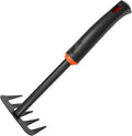 Mini Garden Rake, Garden Tool Hand Tiller Grass Rake for Flower Beds, Patio, Garden Loosening Soil Weeding Digging