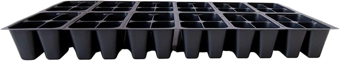 Handy Pantry Black Plastic Garden Tray Inserts - 5 Sheet of 48 Planting Pot Cells Each - 2x3 Nested x8 Configuration - Perforated - Nursery, Greenhouse, Gardening