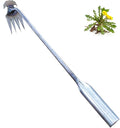 Weed Puller Gardening Hand Weeder Tools,Portable Artifact Uprooting Weeding 6 Teethes Manganese Steel Weed Removal Dual Purpose Manual Hand Pulling Tool for Lawn Garden (Silver)