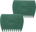 Leaves Grabber, 2pcs Handheld Hazelnut Leaf Scoop, Fast Lawn Remove Fallen Collection Garden and Yard Leaf Scoops Hand Rakes Used to Pick Up Leaves, Grass Clippings, Trash(Green)