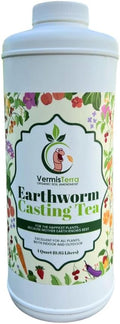 Worm Tea for Gardening - 32oz Quart - Organic Earthworm Soil Enhancer - Vermicompost with Kelp - Increase Yields, Boost Growth, Reduce Stress- Vegetables, Flowers, Fruit Trees - Plant Probiotic
