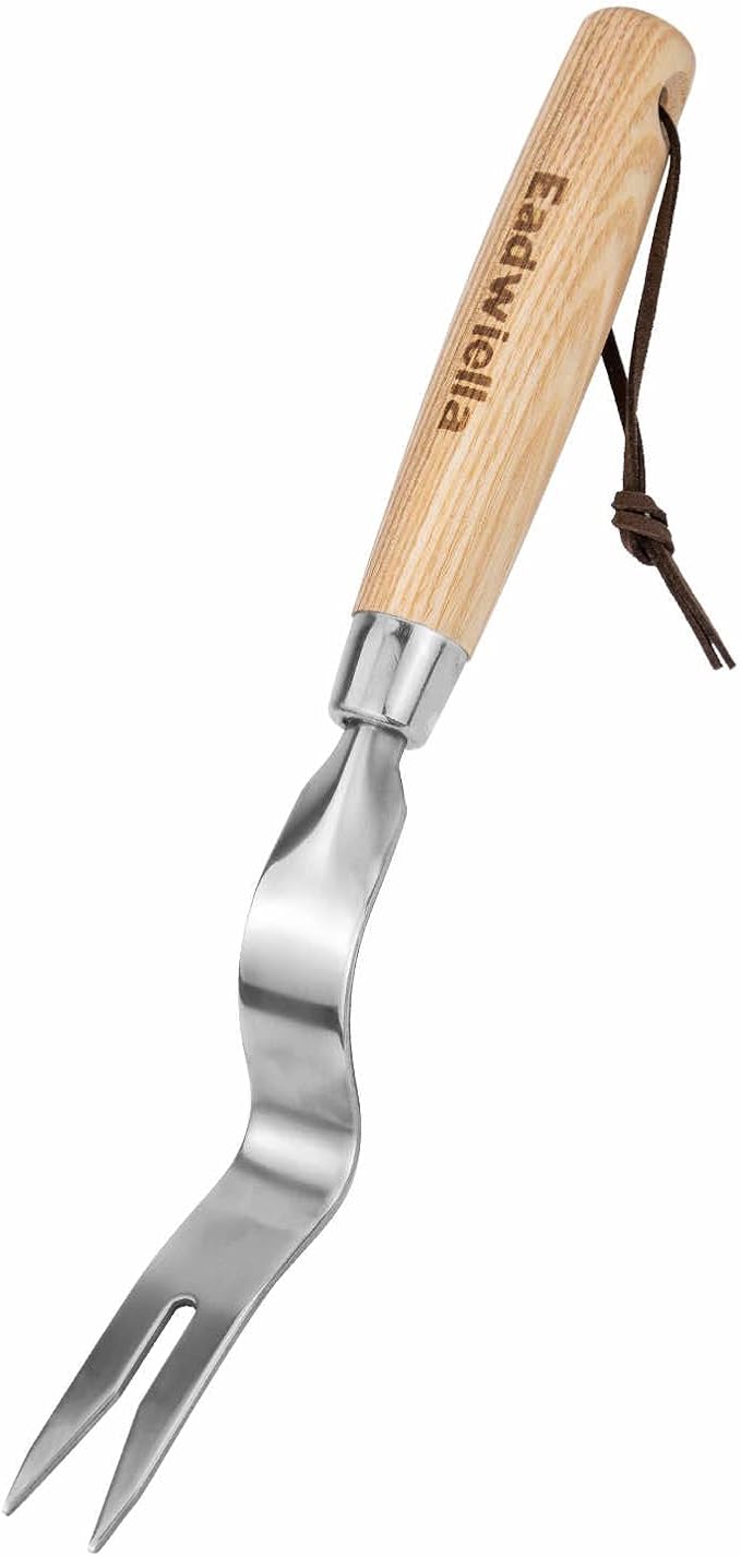 Weed Puller Tool Hand Weeder Tool Weed Remover Stick Hand Weed Digger for Gardening Weeding Pulling Digging Removing Weeds Roots Garden Manual Weeder Tool with Hard Solid Wood Handle