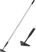 Triangle Garden Hoe, Carbon Steel Push-Pull Weeding Tool, Equipped with 57.5" Stainless Steel Long Handle – A Long-Handle Weeder for Digging, Weeding, Hoeing and Loosening Soil