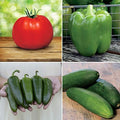 Park Seed Whopper Collection – High-Yield Tomato, Bell Pepper, Jalapeño & Cucumber Seed Set, Crisp, Flavorful & Disease-Resistant Varieties, Non-GMO, 4-Pack Vegetable Garden, Pack of 80