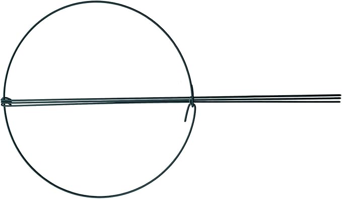 5 Pack 14" Wide x 24" High Peony Cage Rings Garden Plant Support Brace Round Metal Plant Stakes Rings, Strong Large Garden Supports for Flowers, Peonies, Rose, Lily
