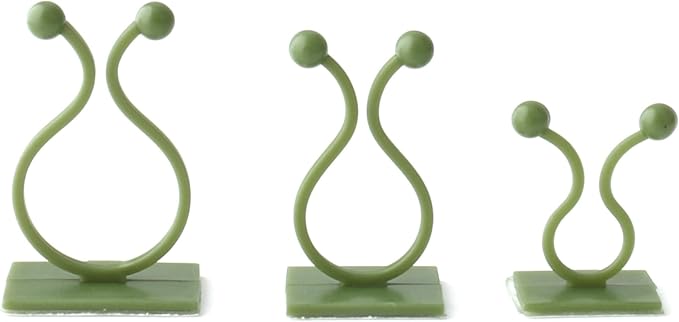 Beurio Plant Clips for Climbing Plants, 30 Pcs 3 Sizes Set Vine Wall Clips, Self Adhesive Durable Plastic Ivy and Pothos Support Holders, Indoor Greenery Arrangement, Wall Decor, Cable Management
