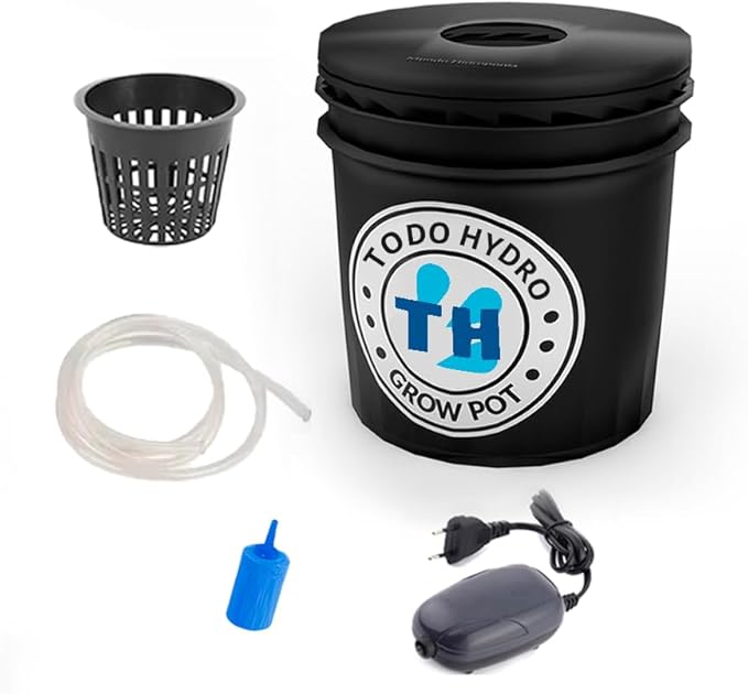 Hydroponic Kit N3 DWC System Economic, Complete Indoor Garden with Accessories (2gal)