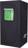 2’x2’Grow Tent, 24"x24"x48" High Reflective Mylar Hydroponic Plant Growing Room with Removable Observation Window & Floor Tray for Indoor Garage Plant Flower Herb