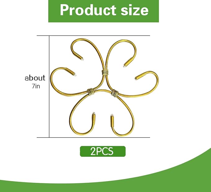 2PCS 7" Plant Stem Support,Stabilizer Grapple Holder for Monstera and Climbing Plants,Reusable Flower Plant Support,Leaf Stabilization and Support for Thriving Growth.