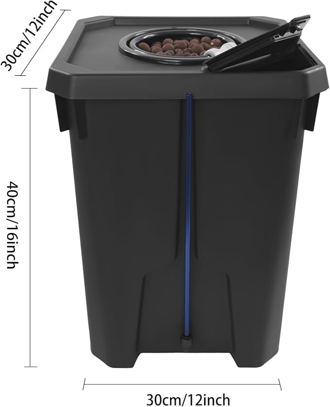 DONSU Hydroponics Growing System, Culture Bucket System, Recirculating Drip Garden System,7.13 Gal Deep Water Culture for Grow Tent, Greenhouse, Garden, Balcony (1)
