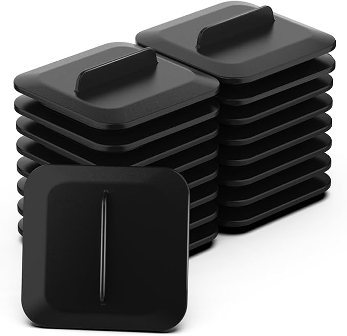 Plant Spacer Kit Compatible with Idoo, LYKO, QYO for Square Seed Pods, Grow Plant Deck Openings for Indoor Hydroponic Growing System, Square Spacer Cover Lid Accessories, Square (Black, 12Pack)