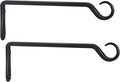 AILIN YELOKIE 2 Pack Premium Forged Wall Hook, Sturdy Hanging Plant Bracket, Elegant Hook for Bird Feeders, Planters, Lanterns, Wind Chimes Indoor Outdoor, Upgrade Black, 12 Inch