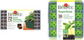 Burpee Greenhouse Indoor Starting Herbs, Flowers and Vegetables & SuperSeed Seed Starting Tray | 16 XL Cell | Reusable & Dishwasher Safe
