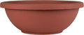 The HC Companies Shallow Planter with Drainage - Contemporary Garden Bowl Planter for Flowers, Herbs & More - Round Succulent Planter Pot for Indoors and Outdoors (15.5" Clay, Pack of 1)