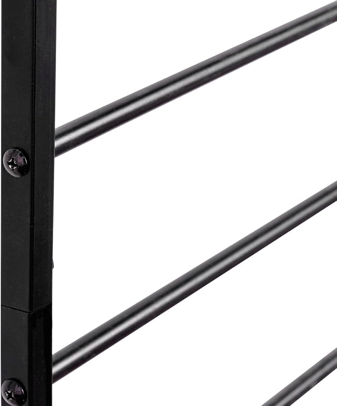 MyGift 4 Ft Tall Trellis, Black Metal Wall Mounted Garden Trellis for Climbing Plants Outdoor/Indoor, Large Wall Support Frame for Hanging Planters