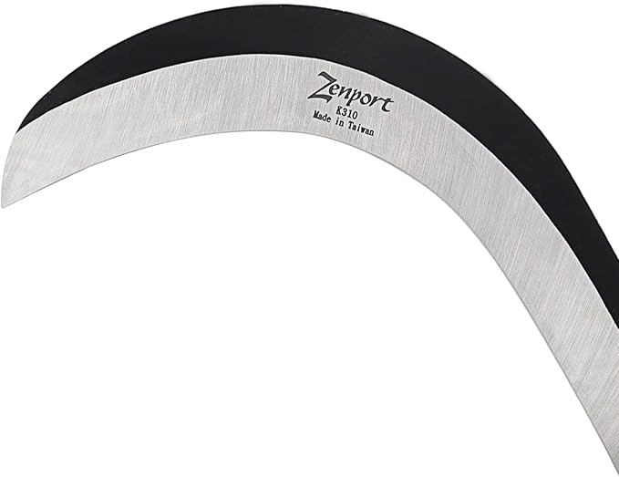 Zenport K310 Brush Clearing Sickle with 9-Inch Carbon Steel Blade and 9-Inch Aluminum Handle - Gardening/Landscaping Hand Sickle with Grip