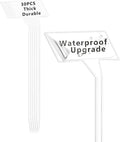 White 30 Pack Outdoor Tall Plant Label, Large Waterproof Plastic Plant T-Type Tags, Durable Nursery Garden Markers, Perfect for Herbs, Flowers, Vegetable with Marking Pen (Height 11.8'')