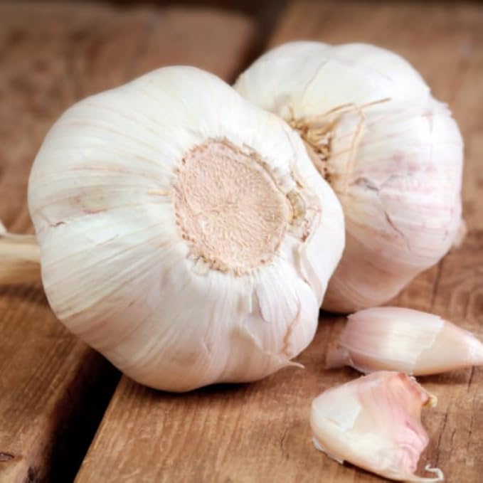 1 Pound Rare White Hardneck Garlic Bulbs for Planting, Fresh High-Yield Hardy Garlic for Garden or Container Growing