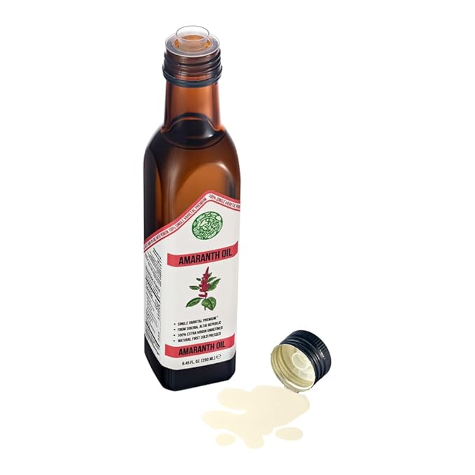 Siberian Green Amaranth Oil – 250ml Single Varietal Seed Oil – Extra Virgin Unrefined Cold Pressed Ideal for Skin Care Hydration Elasticity