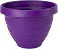 The HC Companies Rings Flower Planter - Self Watering Plant Pots for Herbs & More - Round Lightweight Outdoor & Indoor Planter (16" Purple, Pack of 1)