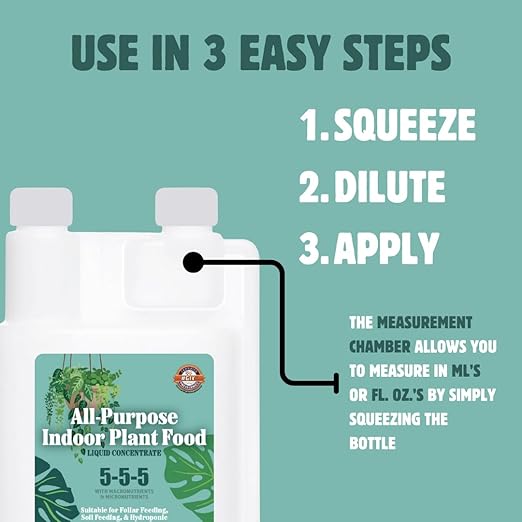All-Purpose Indoor Plant Food | (2 Pack (16 fl. oz.)) | All-Natural, Odorless, Soil Feeding, Foliar Feeding, or Hydroponic Applications (2 Pack (16 fl. oz.))