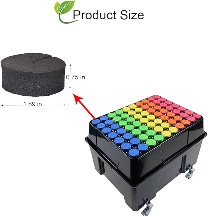 144 Pack Cloning Collars Inserts Premium Grade Foam,Better Than Neoprene for Hydroponics Plant Germination in DIY Cloner & Clone Machines, Fits 2 Inch Net Pots