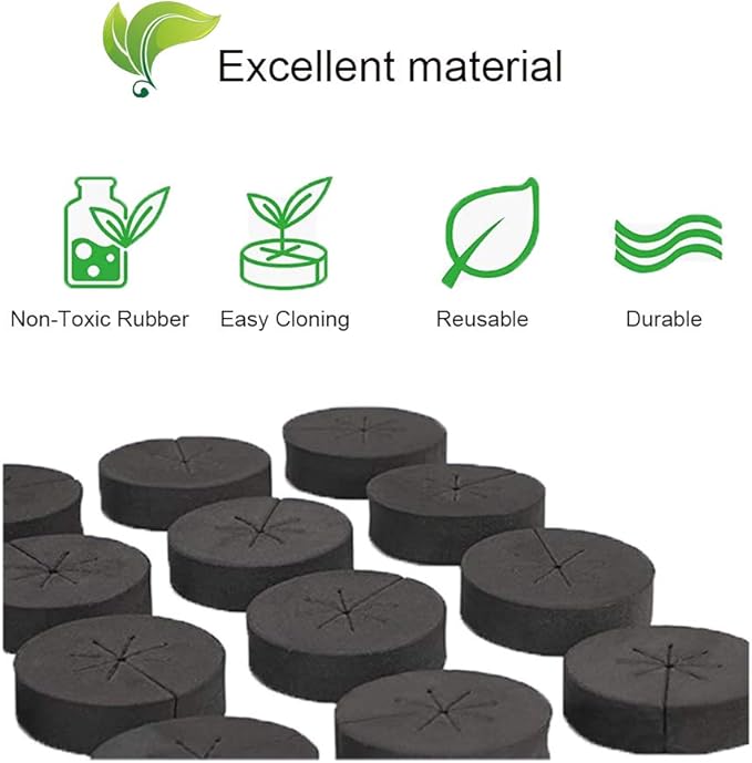 72 Pack Cloning Collars Inserts Premium Grade Foam, Better Than Neoprene for Hydroponics Plant Germination in DIY Cloner & Clone Machines, Fits 2 Inch Net Pots
