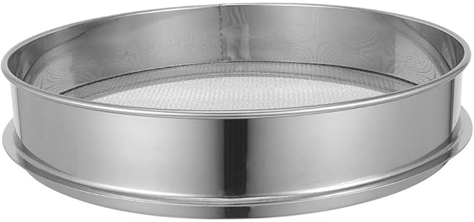 Yardwe Soil Sifter Stainless Steel Mesh Garden Sieve for Potting Soil Compost Rock Screening and Bonsai Preparation 2Mm Mesh