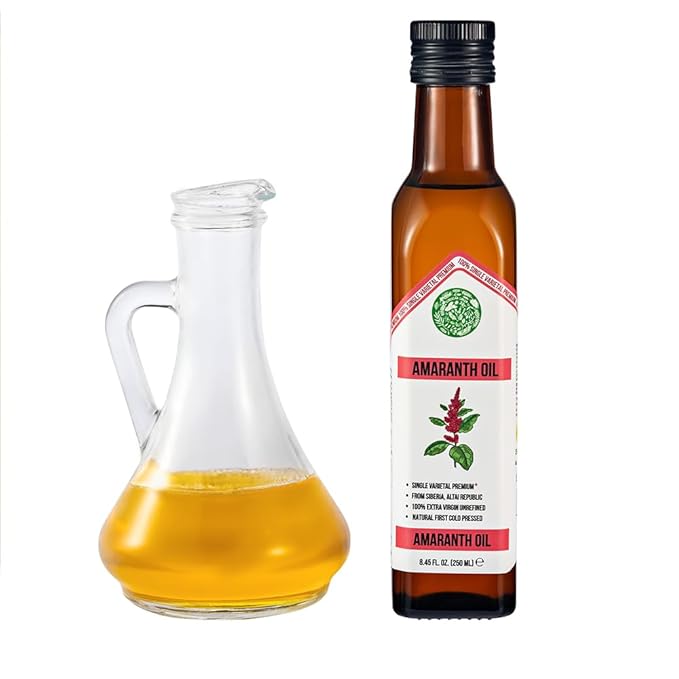 Siberian Green Amaranth Oil – 250ml Single Varietal Seed Oil – Extra Virgin Unrefined Cold Pressed Ideal for Skin Care Hydration Elasticity