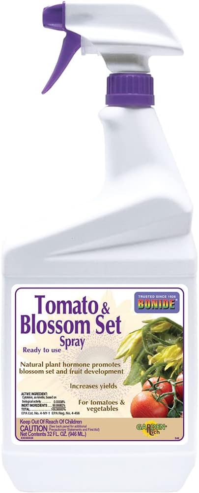 Bonide Tomato & Blossom Spray Set, 32 oz Ready-to-Use, Increases Harvest of Fruits & Vegetables in Home Garden