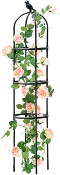 Garden Trellis for Climbing Plants Outdoor, Metal Plant Trellis with PE Coated, Rustproof Plant Support for Flowers Vegetable Vine, Tomato cage for Potted Plants Indoor Outdoor,Lightweight - 1 Pack