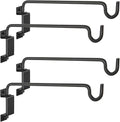 AILIN YELOKIE 16" 360° Swivel Plant Hanger (2-Pack) - Heavy Duty Solid Steel Wall Hook, 12-Directional Adjustable for Bird Feeders, Outdoor/Indoor Plants, Garden & Patio, Rust-Resistant Black