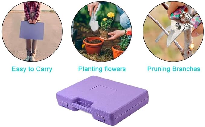 Gardening Tools,5 Pieces Garden Tools with Floral Print, Ergonomic Handle Trowel Rake Weeder Pruner Shears Sprayer,Gardening Supplies with Carrying Case Gifts for Women
