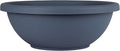 The HC Companies Shallow Planter with Drainage - Contemporary Garden Bowl Planter for Flowers, Herbs & More - Round Succulent Planter Pot for Indoors and Outdoors (14" Slate Blue, Pack of 1)