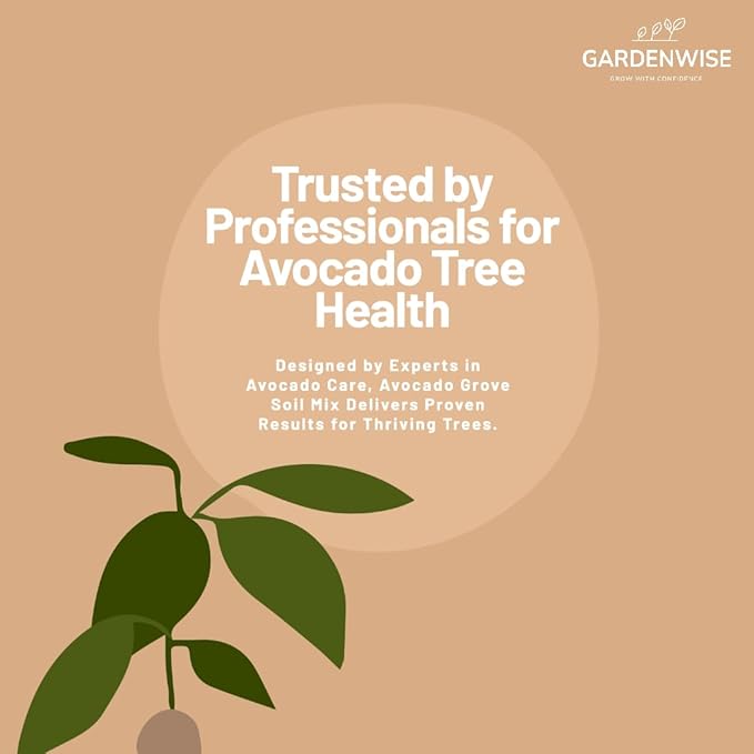 GARDENWISE Avocado Tree Soil – Premium Organic Potting Mix for Avocado Trees | Tailored pH & Organic Nutrients | Fast-Draining & Moisture-Retaining | Indoor & Outdoor Use (2 QUARTS)