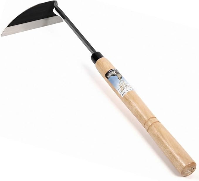 Japanese Weeding Sickle Sharp Edge Nejiri Kama Hoe Made in Japan - Traditional Craftsmanship (Long Handle)