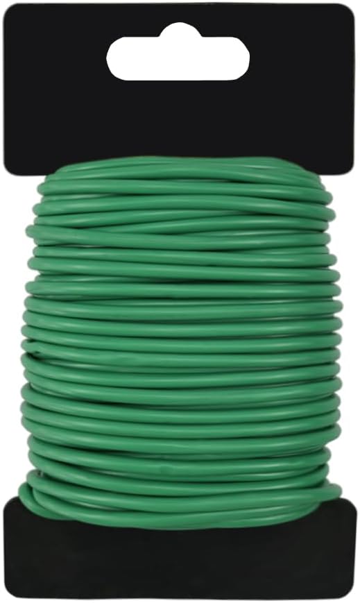 32.8FT Soft Twist Ties for Plants – Durable Flexible TPR Rubber Coated Garden Wire with UV Protection, Reusable Plant Tie for Securing Tomatoes, Delicate Stems, Vines, Flowers, 0.14 In Diameter