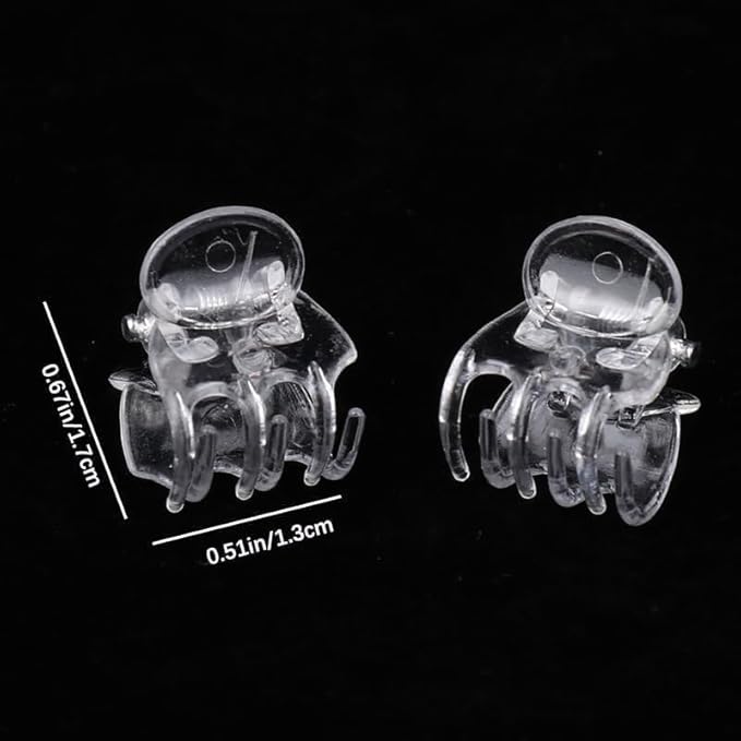 50Pcs Plant Orchid Clips Flowers Support Clear Fixer for Garden Vine Stem Plants Climbing Clasp for Supporting Stems Vines Grow Upright, 6 Claws Orchid Clips Butterfly Plant Support Structures