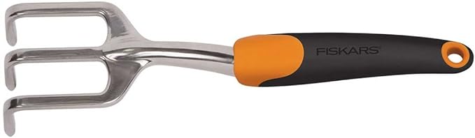 Fiskars 384240-1001 384240-1007 Cultivator, Multicolor & Ergo Gardening Hand Trowel - Ergonomic Handle Design with Hang Hole - Heavy Duty Garden Tool for Digging, Garden Edging, and Weed Removal