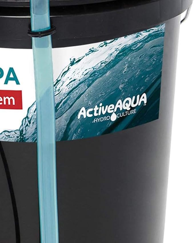 Hydrofarm RS5GALSYS Root Spa Deep Water Culture Bucket System, 5 Gallon, black